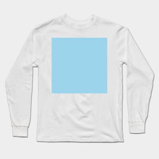 Solid Sky Light Blue Monochrome Minimal Design Long Sleeve T-Shirt